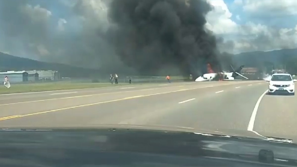NASCAR star Dale Earnhardt Jr., his wife and daughter were hospitalized after a small plane crash in Tennessee on Thursday, his sister said.