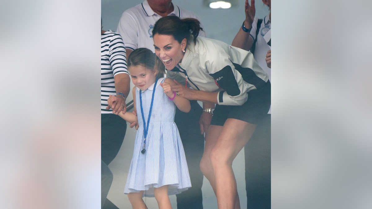 Princess Charlotte with her mother Kate Middleton, Duchess of Cambridge.