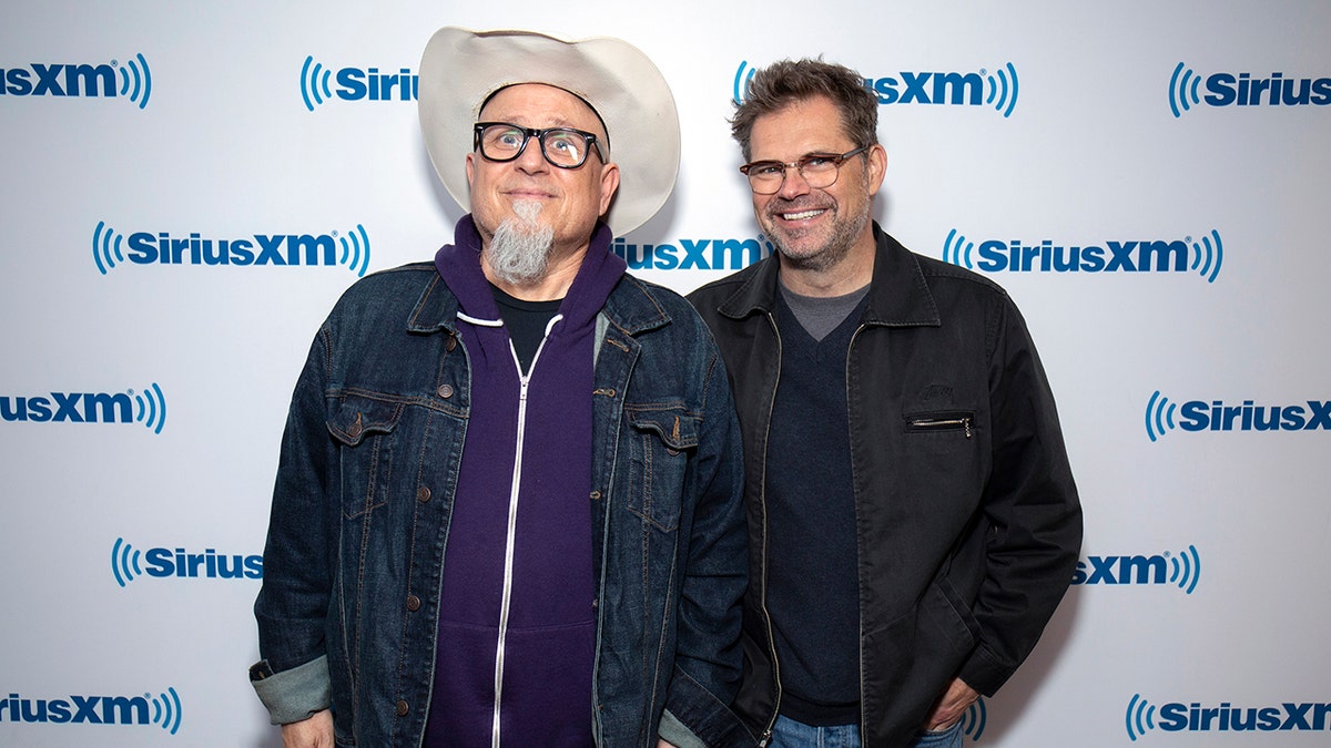 Bobcat Goldthwait and Dana Gould, seen here this past May, were hurt in a car crash Thursday.