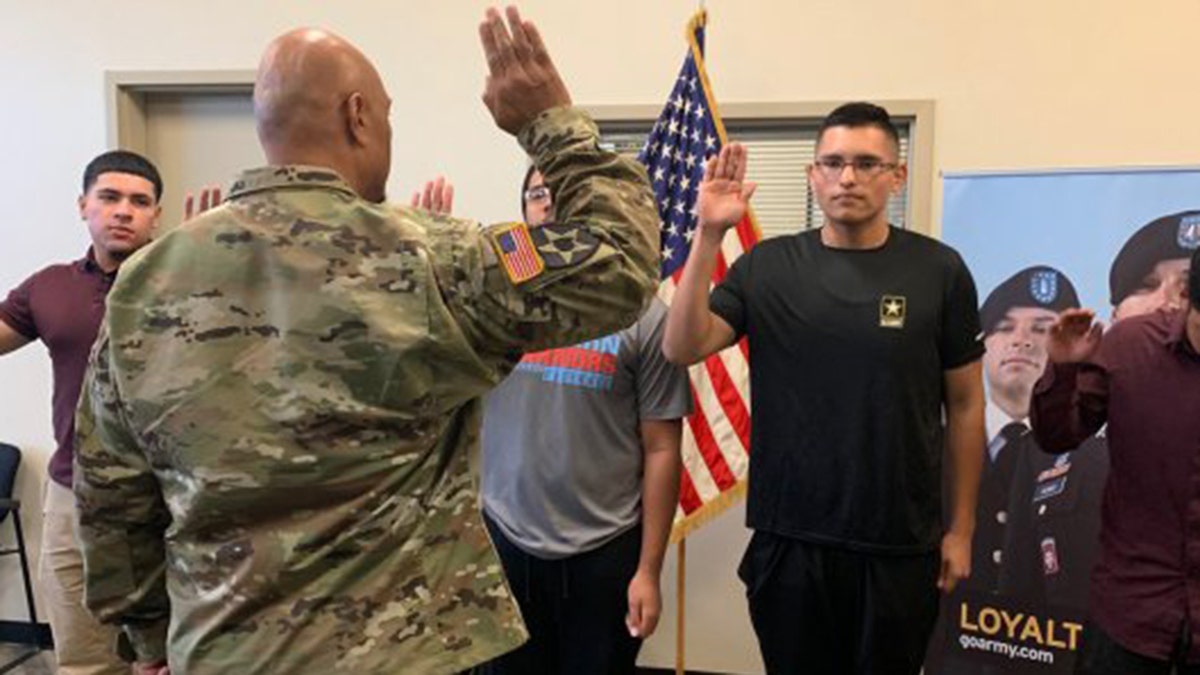 Luis Enrique Pinto Jr., 18, lost 113 pounds over a seven-month period so he could enlist in the Army. (Photo courtesy U.S. Army)