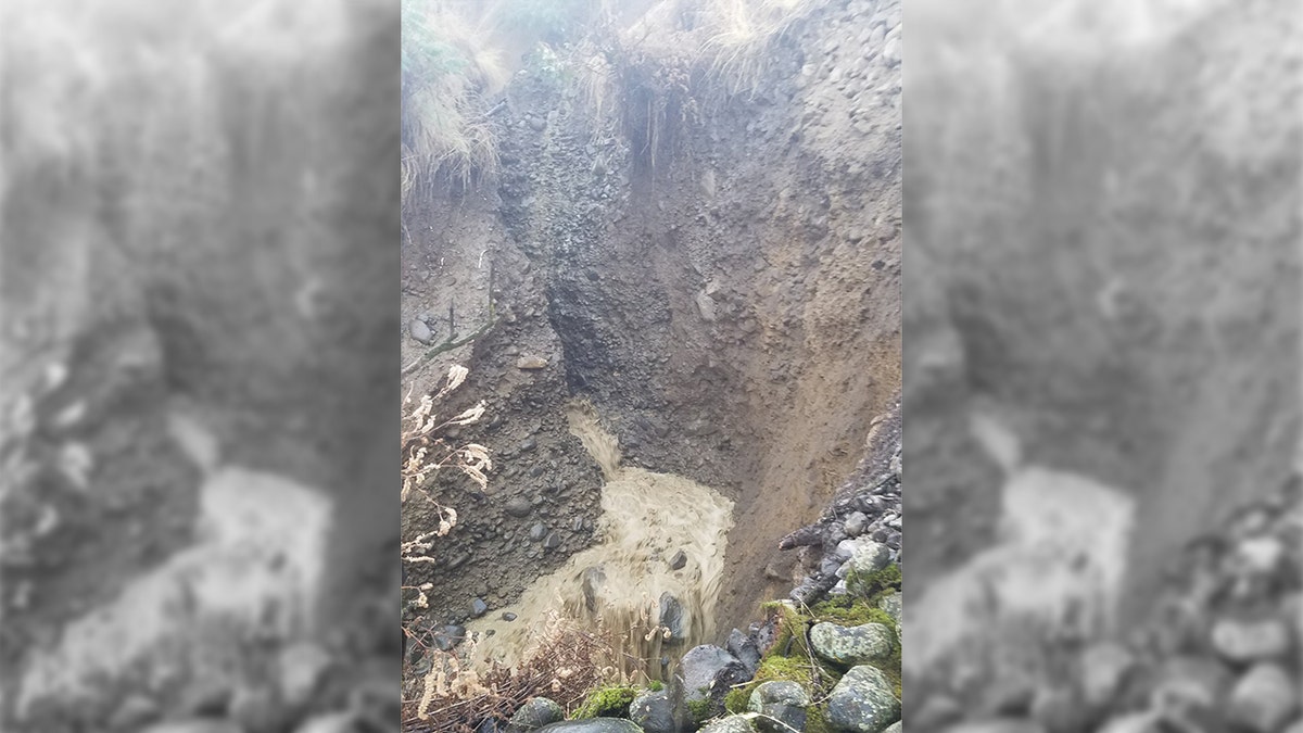 "Extremely heavy rain" from a thunderstorm caused mud and debris flows in the Squilchuck Canyon in Washington state on Saturday, according to officials.