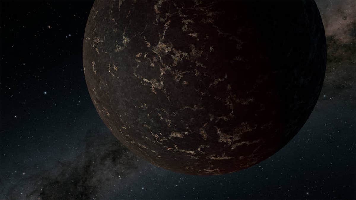 Artist's illustration depicts the exoplanet LHS 3844b.