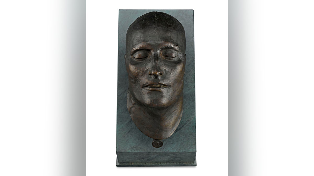The bronze death mask is in the collection of New Orleans gallery M.S. Rau Antiques. (M.S. Rau Antiques)