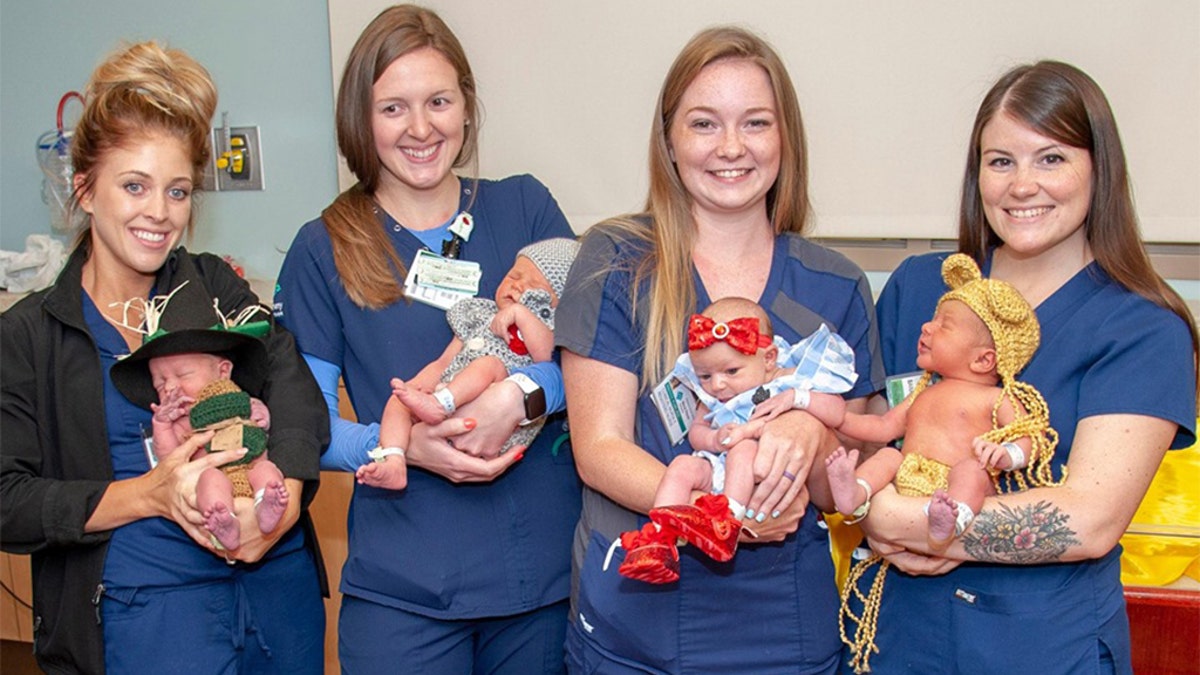 Newborns were dressed as characters from "The Wizard of Oz" at West Penn Hospital in Pittsburgh. (Photo courtesy of Allegheny Health Network)
