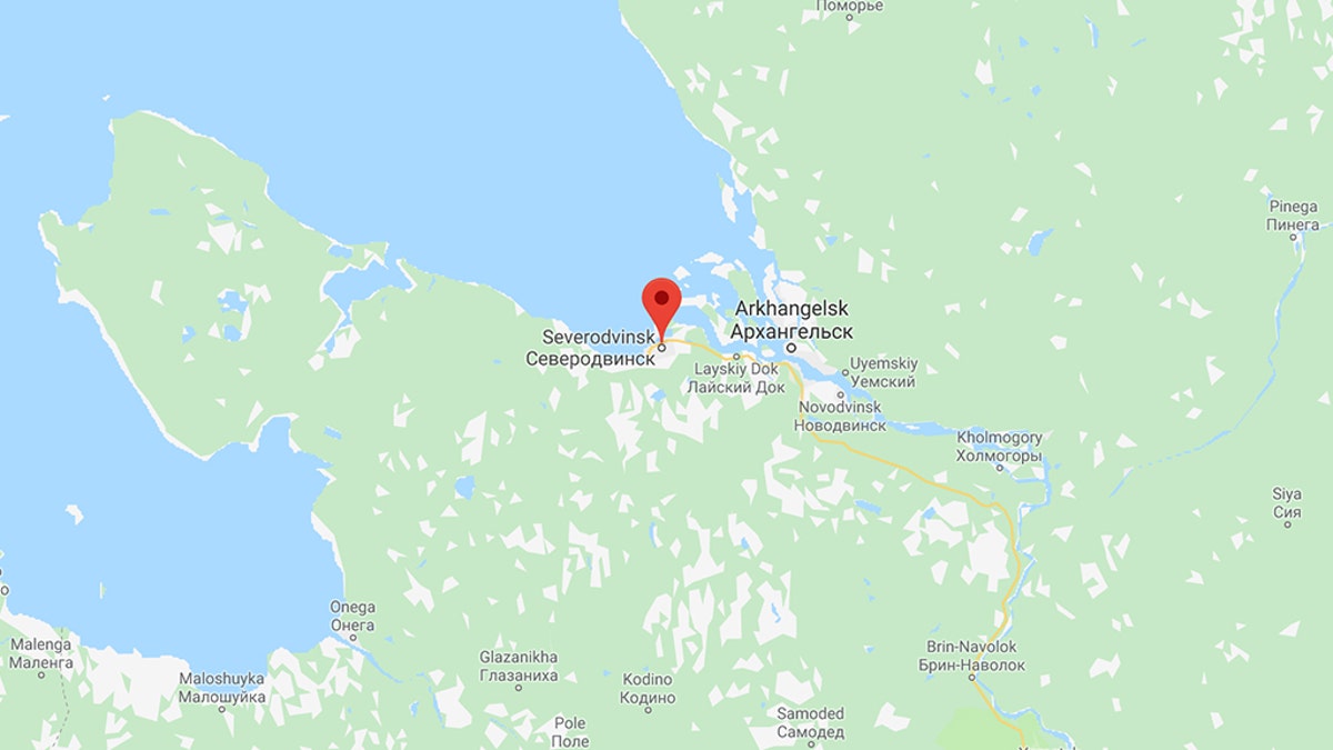 However, authorities in the nearby port city of Severodvinsk (map pictured) reported a spike in radiation levels in the area, and are unsure why the accident would cause such changes. Data cited by Greenpeace from Russia’s Ministry of Emergency Situations showed radiation levels rose 20 times above the normal level in the city, about 18 miles from the testing site.