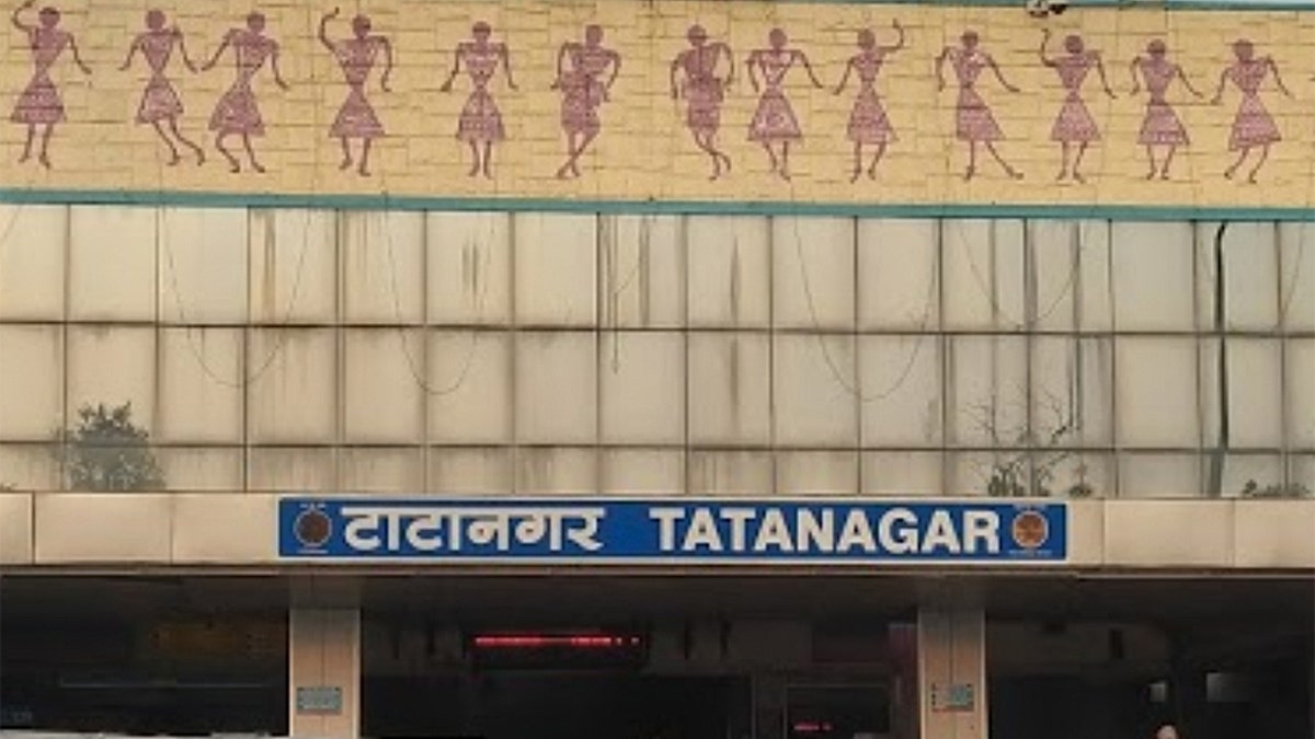 Tatanagar train station in India.