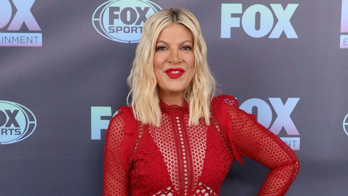 Tori Spelling attends the 2019 Fox Upfront at Wollman Rink, Central Park on May 13, 2019 in New York City. (Photo by Taylor Hill/FilmMagic)