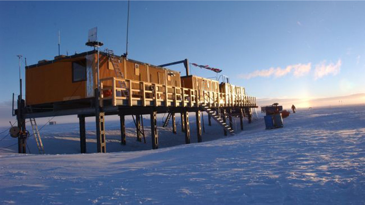 Scientists found interstellar space dust after collecting more than 1,000 lbs. of snow near Germany's Kohnen Station in Antarctica.(Credit: Alfred Wegener Institute)
