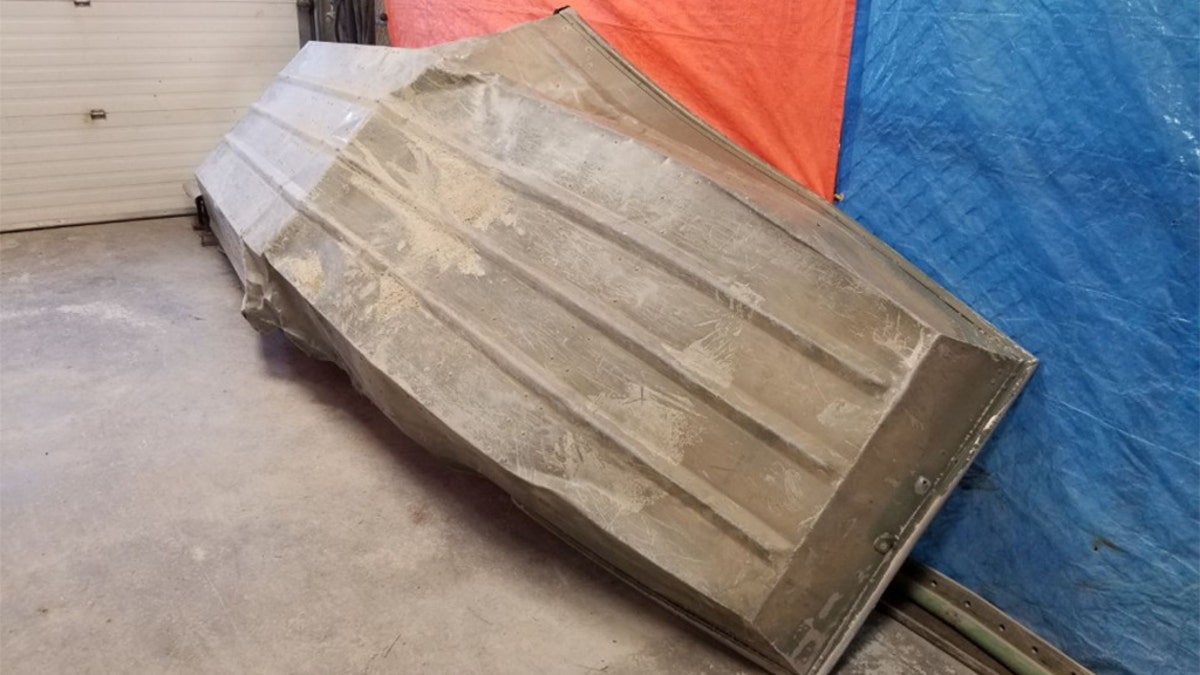 The damaged aluminum boat discovered on the shore of the Nelson River in northern Manitoba provides a new lead in the manhunt for the two murder suspects.