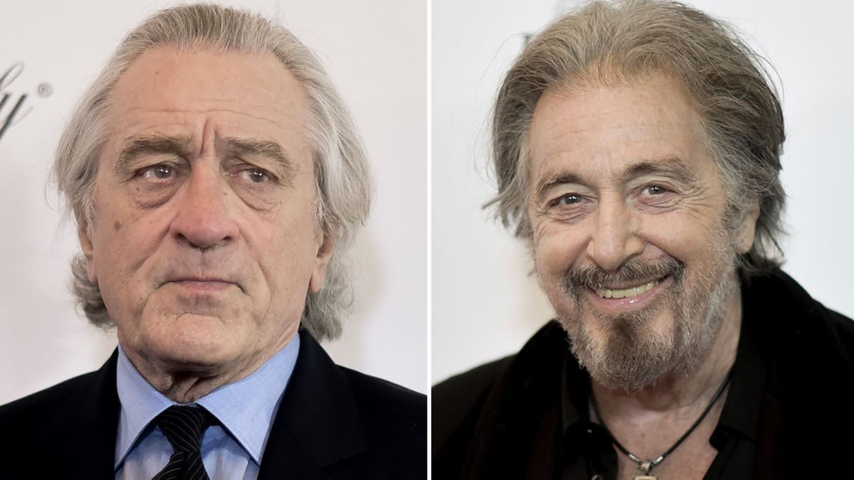De Niro, left, and Pacino, right, are being digitally de-aged in Martin Scorsese's "The Irishman."