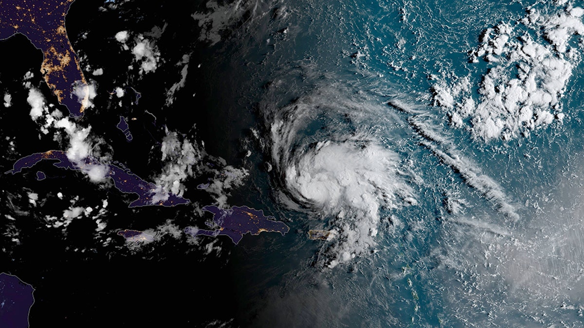 Hurricane Dorian can be seen in this satellite photo.