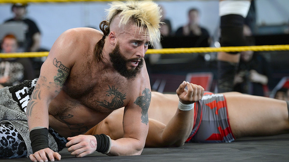 SACRAMENTO, CA - OCTOBER 24: WWE Nxt wrestler Enzo Amore performs at Gibson Ranch County Park on October 24, 2015 in Sacramento, California. (Photo by Scott Dudelson/Getty Images)