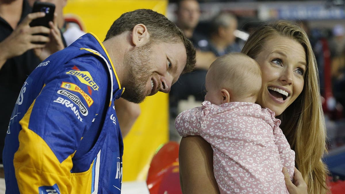 Dale Earnhardt Jr., wife Amy and their baby daughter Isla were hospitalized and treated for minor injuries after their plane crashed at lizabethton Municipal Airport in Elizabethton, Tenn. on Aug. 15.