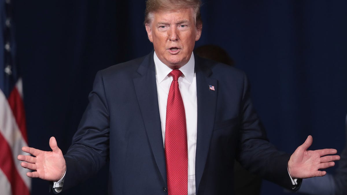 President Trump during the Joint Opening Ceremony at the American Veterans 75th National Convention on Aug. 21, 2019 in Louisville, Ky.