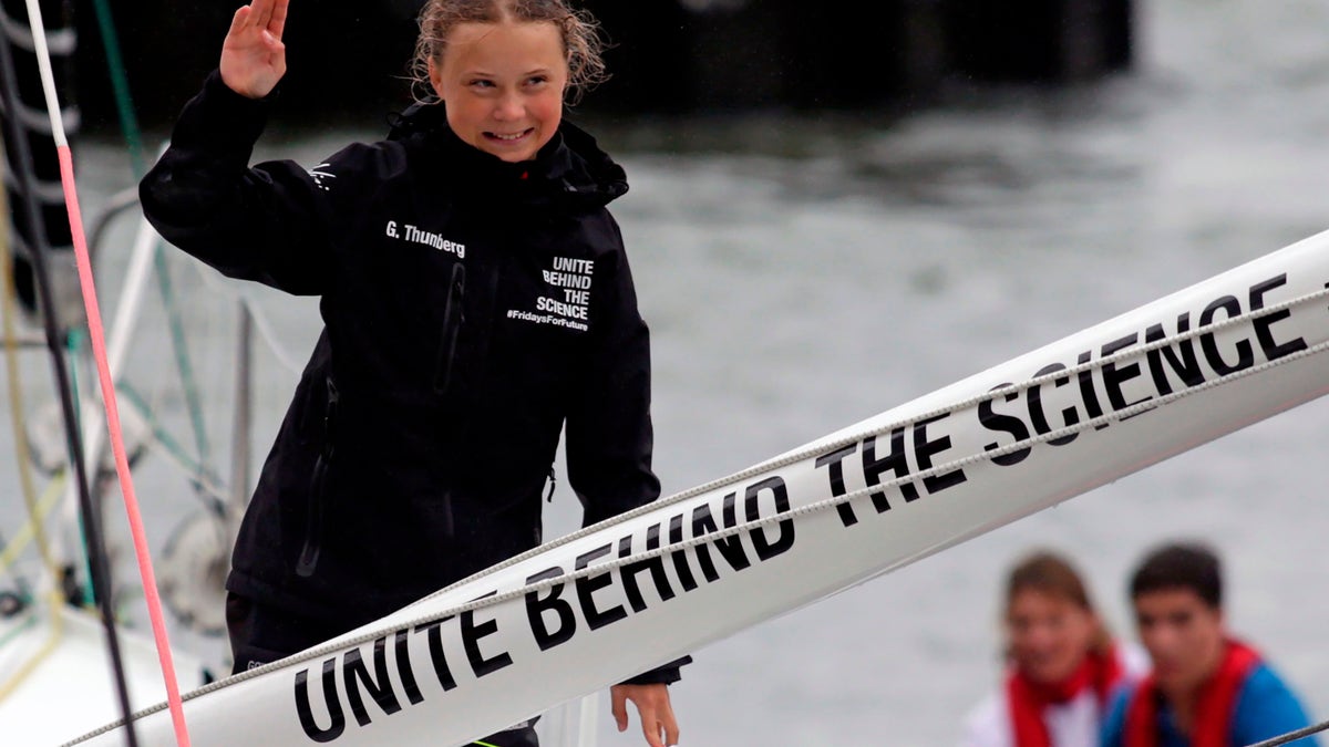 Swedish climate activist Greta Thunberg arrives in the U.S. after a 15-day journey crossing the Atlantic.