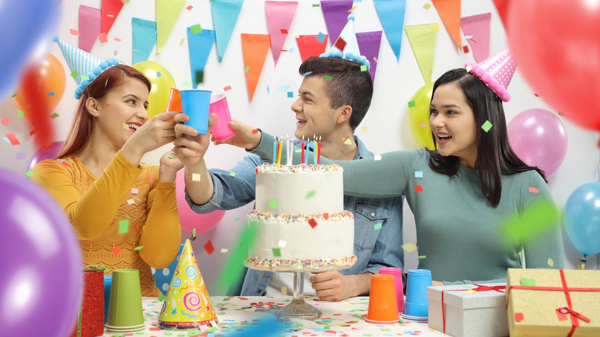 teens at birthday party