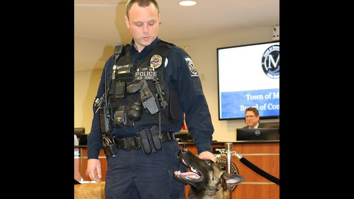 Jordan Sheldon formed close bonds with the dogs of the Mooresville Police Department 's K9 Unit.