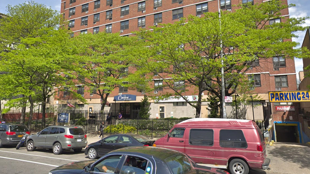 The apartment building in Manhattan, police say, where the suspected murder-suicide occurred.