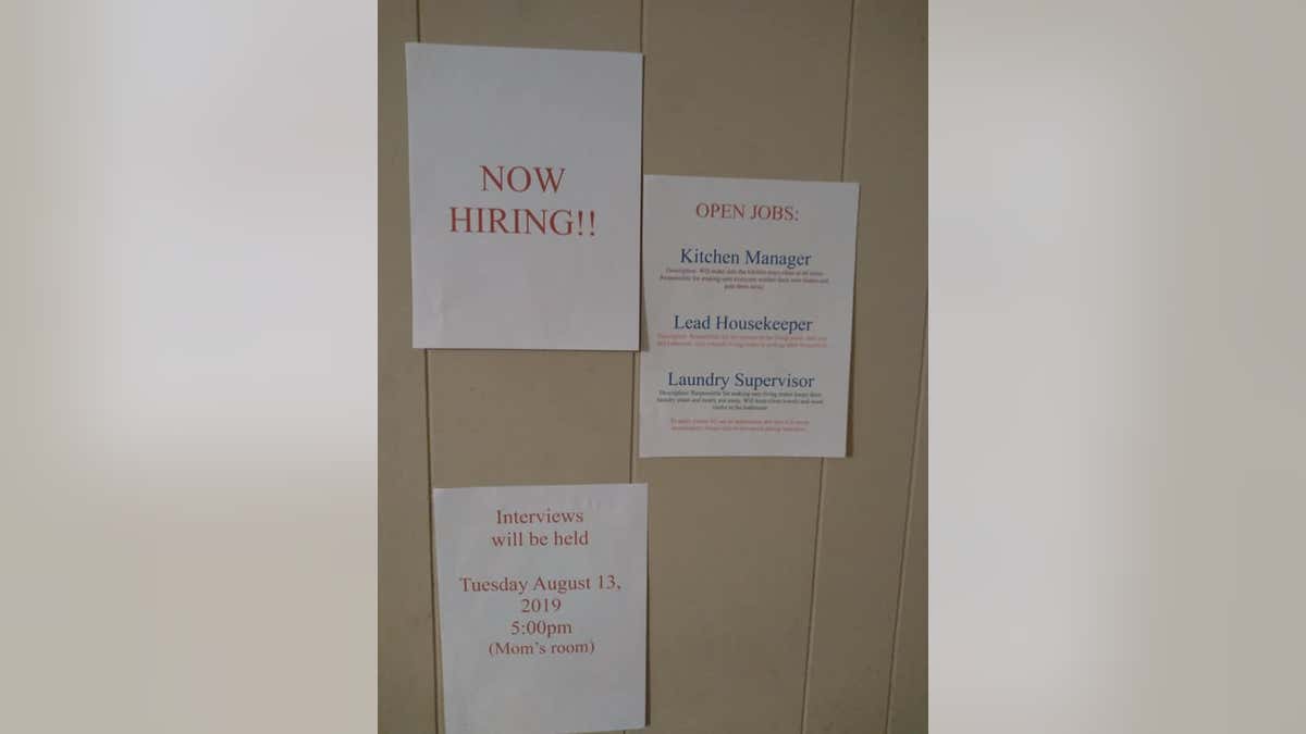 McGregor posted “open jobs” – which included kitchen manager, lead housekeeper and laundry supervisor – as well as a sign for “Mom’s Credit Union,” and printed applications for each of her three children to apply for the positions.