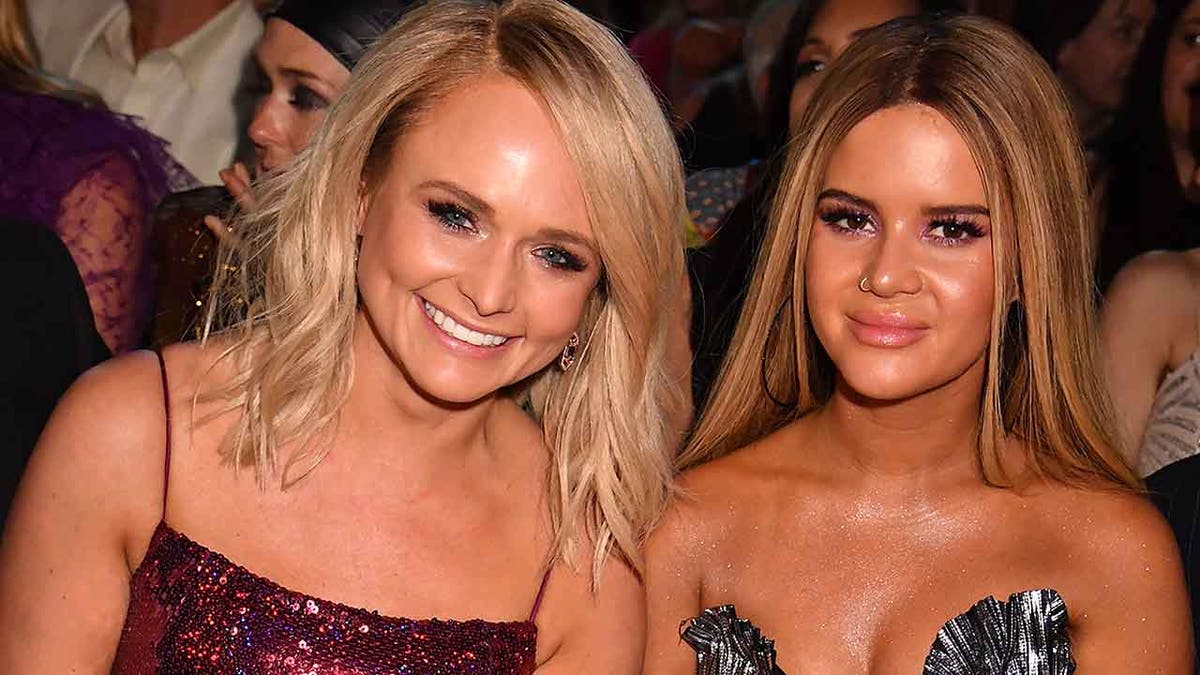 Miranda Lambert and Maren Morris during the 54th Academy Of Country Music Awards at MGM Grand Garden Arena on April 07, 2019 in Las Vegas. The singers, who are going on tour together in fall 2019, released the duet 