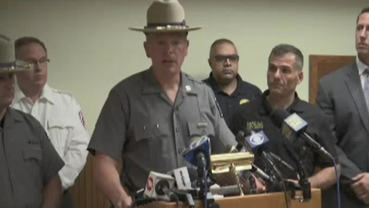 New York State Police Capt. Paul DeQuarto speaks at a news conference Saturday on the small plane crash in Dutchess County, New York.
