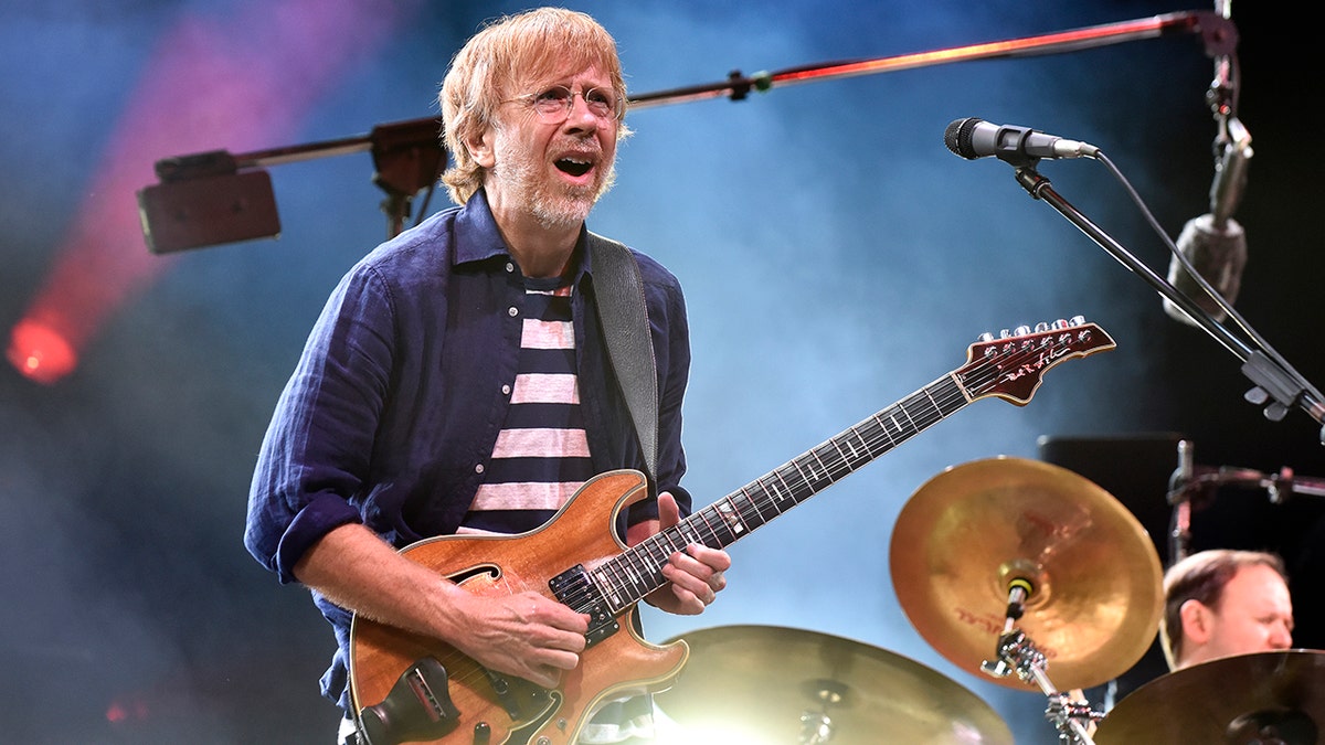 MANCHESTER, TENNESSEE - JUNE 16: Trey Anastasio of Phish performs during the 2019 Bonnaroo Music & Arts Festival on June 16, 2019 in Manchester, Tennessee. (Photo by Tim Mosenfelder/Getty Images)