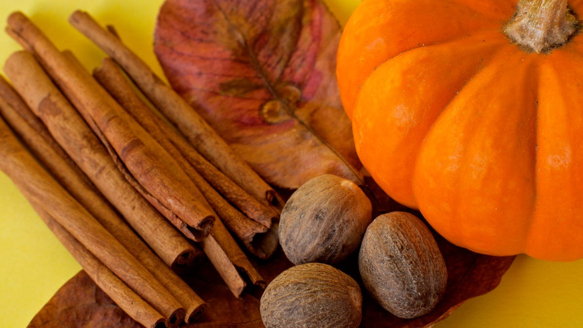Ingredients for making pumpkin spice