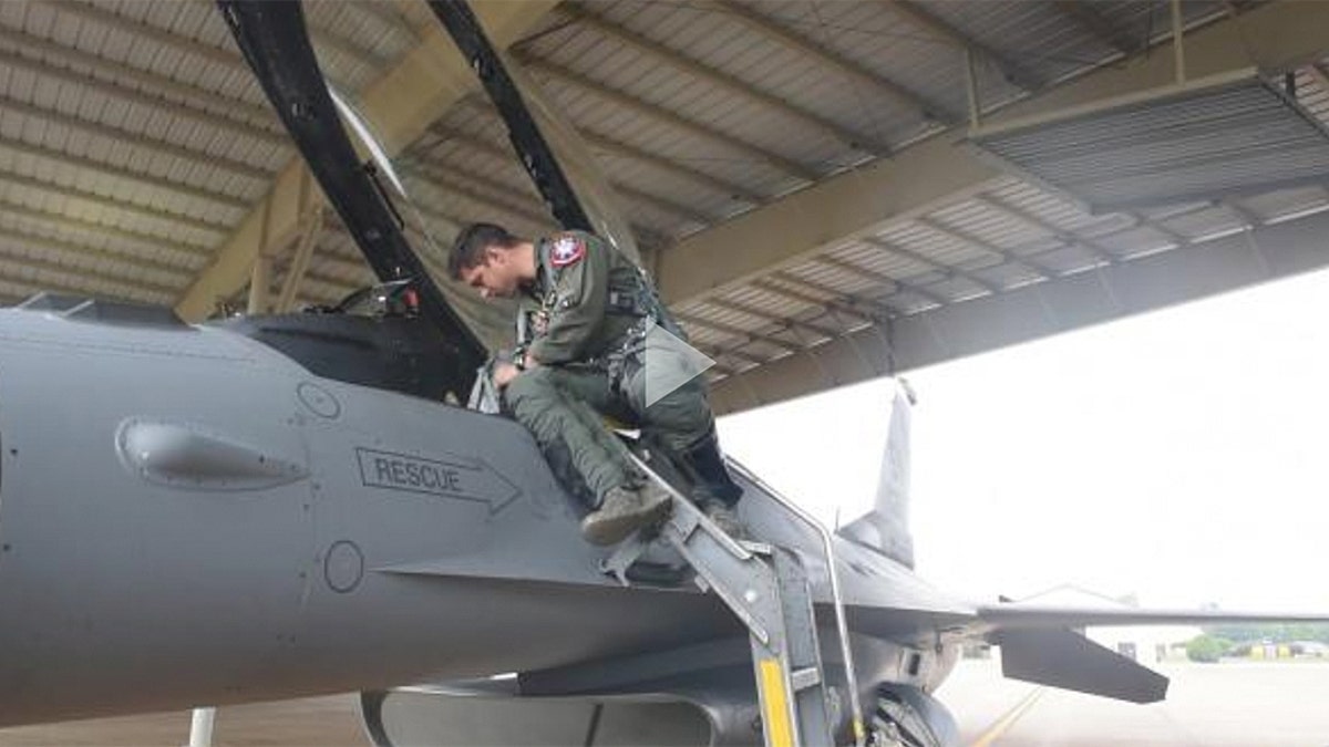 Airman from Shaw Air Force Base works on Air Force aircraft.