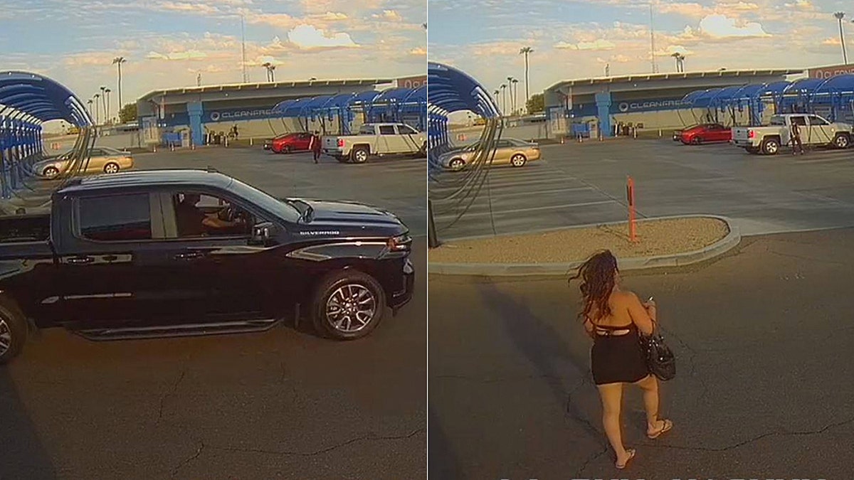 Authorities are asking for help after a woman was seen on surveillance video being forced into a truck by a man.