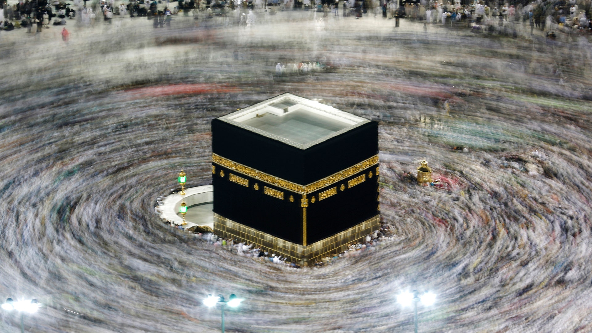 Muslim pilgrims circumambulate the Kaaba, the cubic building at the Grand Mosque, during the hajj pilgrimage in the Muslim holy city of Mecca, Saudi Arabia, Aug. 13, 2019.