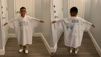 Mom's clever T-shirt tradition for son’s first days of school goes viral
