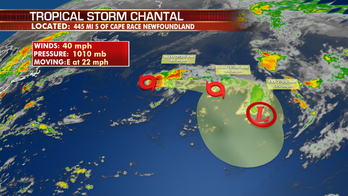 Tropical Storm Chantal forms in North Atlantic; so far quiet hurricane season approaches peak