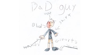 Connecticut kids provide police with sketches of 'bad guy' suspect in car crash: 'I don't know how to drive'