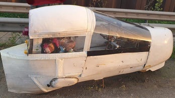 Police pull over bizarre electric vehicle made from 'duck tape'