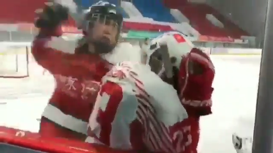 Chinese, Hong Kong youth ice hockey players clash in wild brawl