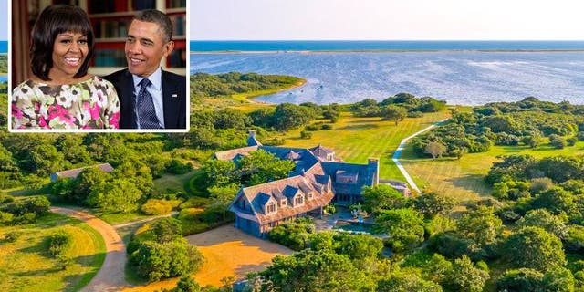 The Obamas' home on Martha's Vineyard. (Realtor.com; Pete Souza/Official White House Photo)