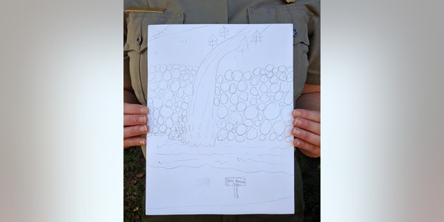 Karina sent the letter, which featured her very own drawing of the falls on the back, along with the rock and a donation for the park.