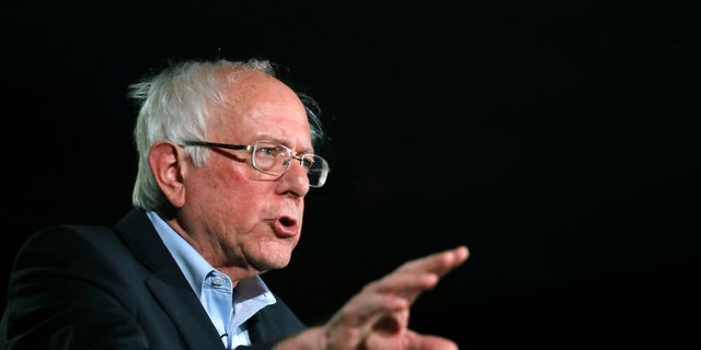 Democratic presidential candidate Sen. Bernie Sanders, I-Vt., speaks during an American Federation of State, County and Municipal Employees Public Service Forum in Las Vegas Saturday, Aug. 3, 2019. (Steve Marcus/Las Vegas Sun via AP)