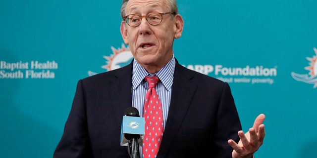 In this Feb. 4 photo, Miami Dolphins owner Stephen Ross speaks in Davie, Fla. Ross, a billionaire New York investor, is hosting a high-dollar fundraiser for President Trump. (AP Photo/Brynn Anderson, File)