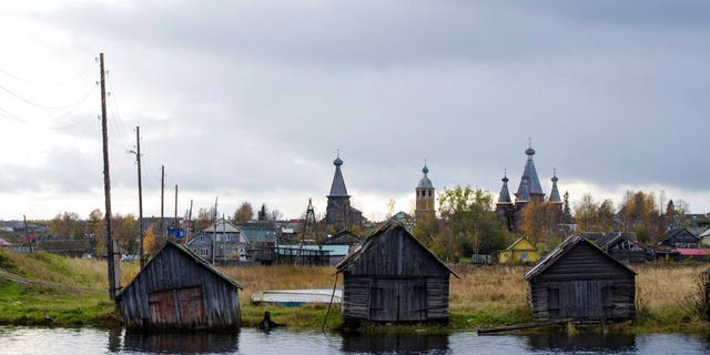 This photo taken on Oct. 7, 2018, shows a village of Nyonoksa, northwestern Russia. The Aug. 8, 2019, explosion of a rocket engine at the Russian navy's testing range just outside Nyonoksa led to a brief spike in radiation levels and raised new questions about prospective Russian weapons.