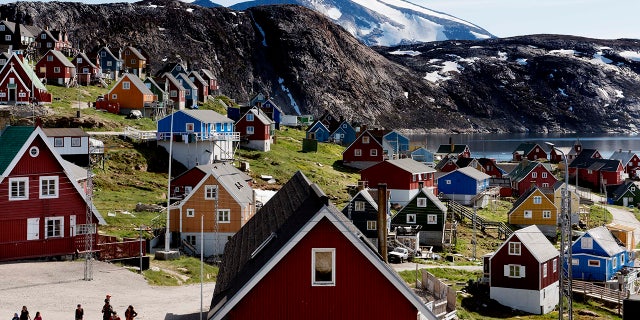 General view of the town of Upernavik, in western Greenland. Aiming to put his mark on the world map, President Trump has reportedly talked to aides and allies about buying Greenland for the U.S.