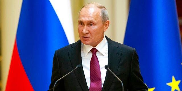 Russian President Vladimir Putin speaks during a news conference in Helsinki, Finland, Wednesday, Aug. 21, 2019. 