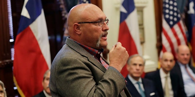 Frank Pomeroy, seen here in 2018, announced he’ll run as a Republican for state senator in Texas in 2020.
