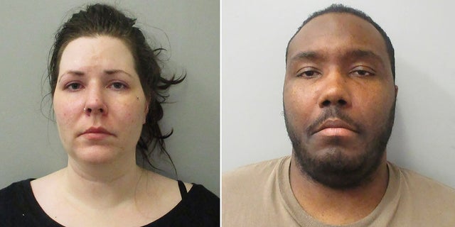 Police in Alabama said Ashley Elizabeth Catron and Frederick Anthony Fink did not believe in doctors. They could be sentenced to life imprisonment if they are found guilty of sexual abuse of children in the death of their three-year-old child who is starving. (Madison County Prison via AP)