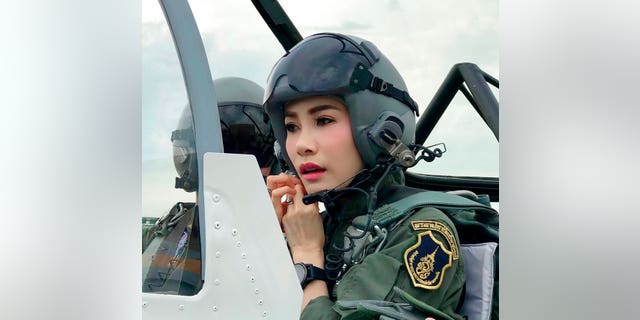 This undated photo posted Monday, Aug. 26, 2019, on the Thailand Royal Office website shows Major General Sineenatra Wongvajirabhakdi, the royal noble consort of King Maha Vajiralongkorn.(Thailand Royal Office via AP)
