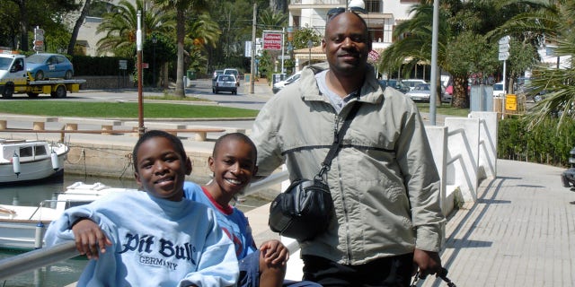 Savannah Police Sergeant Kelvin Ansari with his son.