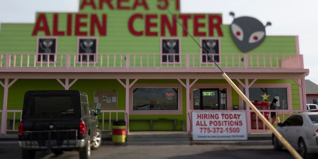 The Area 51 Alien Center in Amargosa Valley, Nevada, about 90 miles north of Las Vegas.
