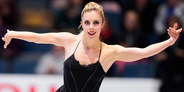 Ashley Wagner, pictured at the 2017 Skate Canada International ISU Grand Prix event in Canada in 2017, accused the late John Coughlin of sexually assaulting her in 2008.