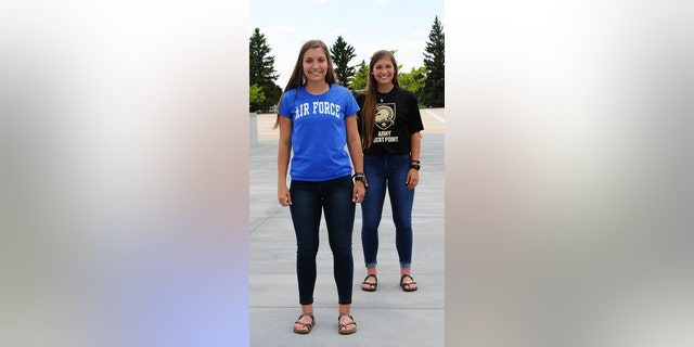 Aubrie and Emma Kuhrt, twin sisters from Texas, split to attend separate U.S. military academies. (U.S. Air Force Academy Public Affairs)