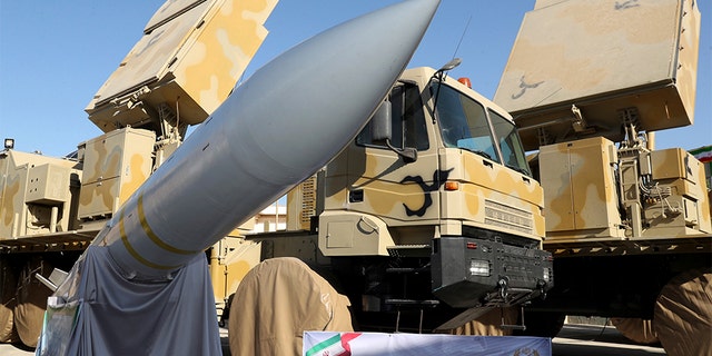 In this photo released by the office of the Iranian Presidency, tje Bavar-373 air-defense missile system is seen after being unveiled by President Hassan Rouhani in Iran on Thursday.